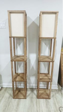 Shelf floor lamp