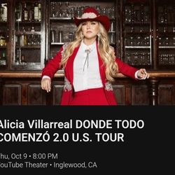 Alicia Villarreal tickets- 10/9/25 YouTube Theatre - Floor Seats