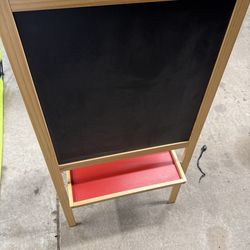Easel board chalk and whiteboard