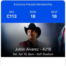 Julion Alvarez Ticktets