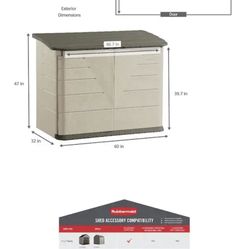 2 ft. 7 in. x 5 ft. Horizontal Resin Storage Shed