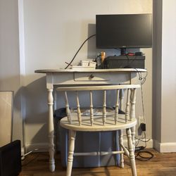 Vintage Desk/ Vanity & Matching Chair