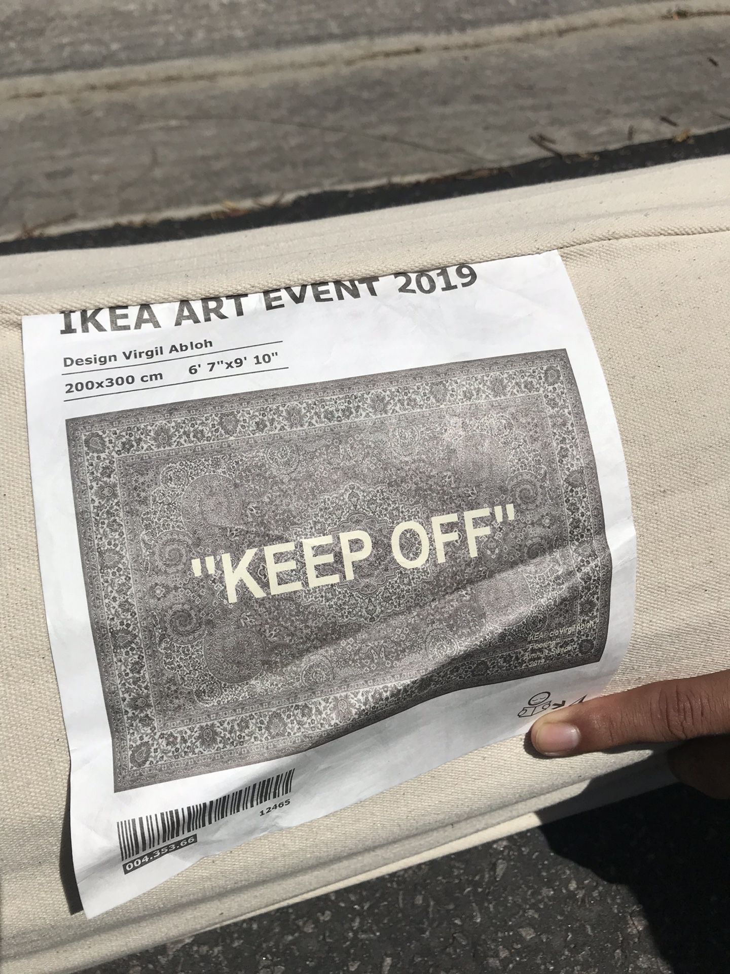 “KEEP OFF” ikea off white rug for Sale in Las Vegas, NV - OfferUp