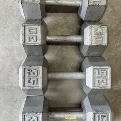 35lb And 30lb Iron Dumbell Pair