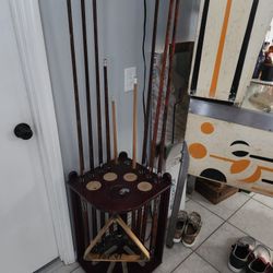 Cue Holder & Sticks