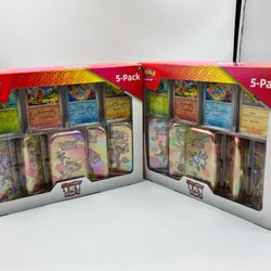Pokemon 151 Mini Tin 5 Pack Box Set Of 2 (sealed)