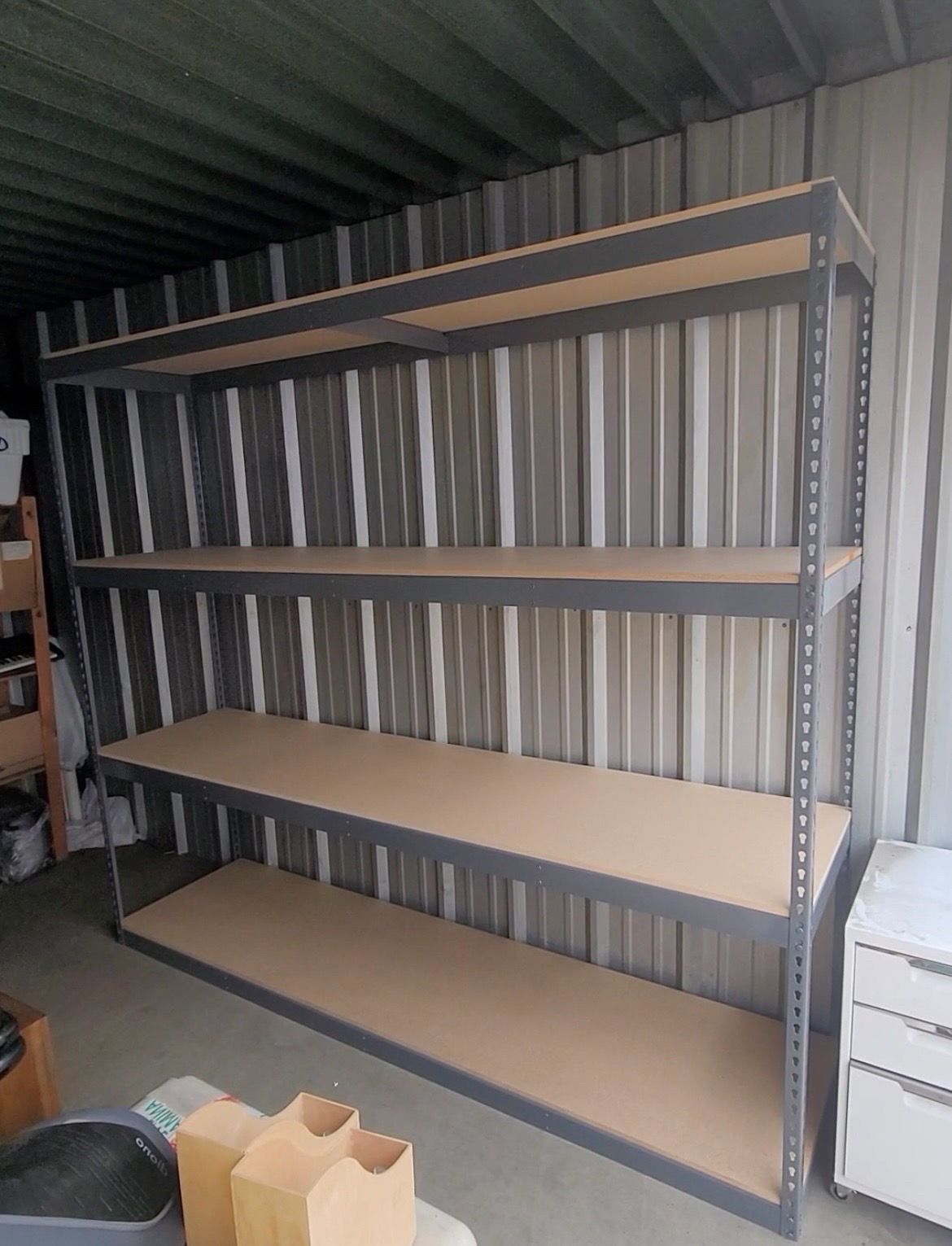 Garage Storage Shed Shelving 96 in W x 18 in D Boltless Racks Delivery Available