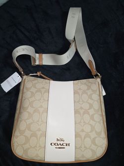 Beige/Brown Coach Crossbody