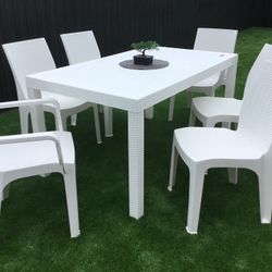 Patio Furniture Set Pool Patio Plastic 