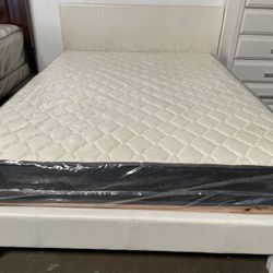 Queen White Bed And Mattress Include