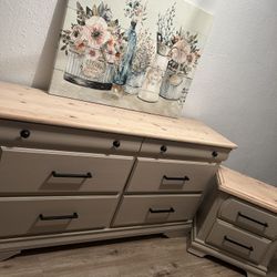 Long Dresser & Nightstand 