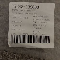 Toyota Prius Front Bumper