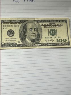 $100 Bill Cool Serial Number