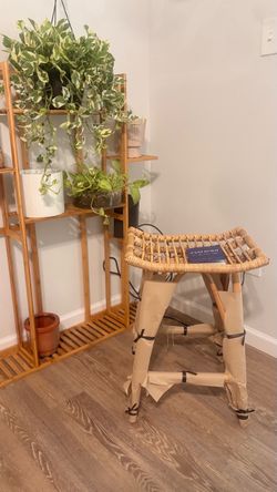 Rattan bar stool