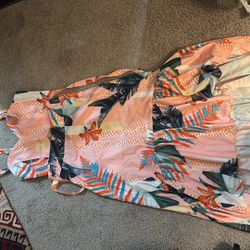 Tropical Top And Skirt Set 