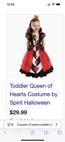 Toddler Queen Of Hearts Costume 2t