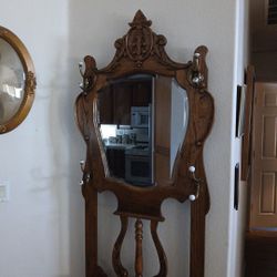 Antique Hall Tree with Storage/Seat