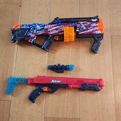 2 X-shot Nerf Blasters (With Scope)