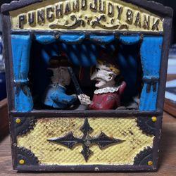 Antique Punch And Judy Mechanical Bank