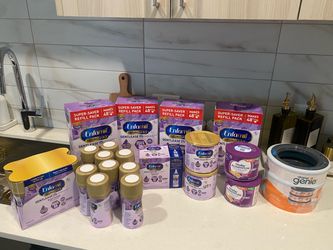 Enfamil NeuroPro Gentlease Baby Formula Bundle + Similac Alimentum & Diaper Genie
