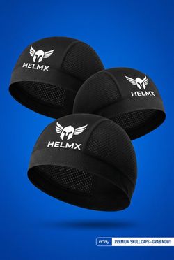 HELMX 3 Pack Lightweight Breathable Skull Cap Sweat Liner Running Gym
