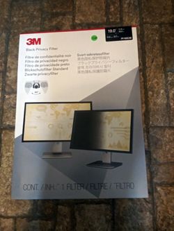 3M Privacy Filter for Standard Monitors (PF190C4B), Black, 19"