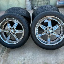 RIMS 305/45R22...6 LUGS FIT CHEVY SILVERADO YUKON TAHOE SUBURBAN NISSAN TITAN DENALLI NISSAN ARMADA 