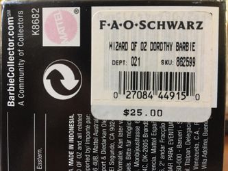 FAO Schwarz Wiz Of Oz Dorothy Barbie & Special Collection DVDs
