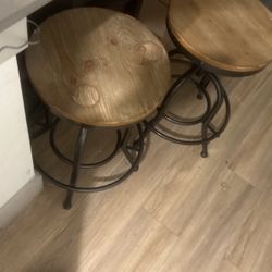 Two Adjustable Bar Stools, Need Gone Today. Make An Offer 