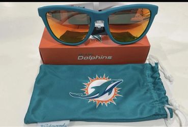 Knockaround  Miami Dolphins Polarized Sunglasses with Carrying Pouch