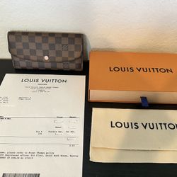 Authentic Louis Vuitton Wallet With Copy Of Receipt 