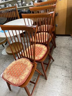4 BEAUTIFUL ETHAN ALLEN DINING TABLE CHAIRS SET