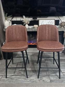 New Bar Stools Set Of 2 (27 In) They Swivel