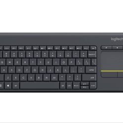 Logitech K400 Plus Wireless Touch With Easy Media Control and Built-in Touchpad