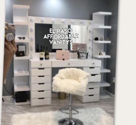 White vanity only no shelf’s