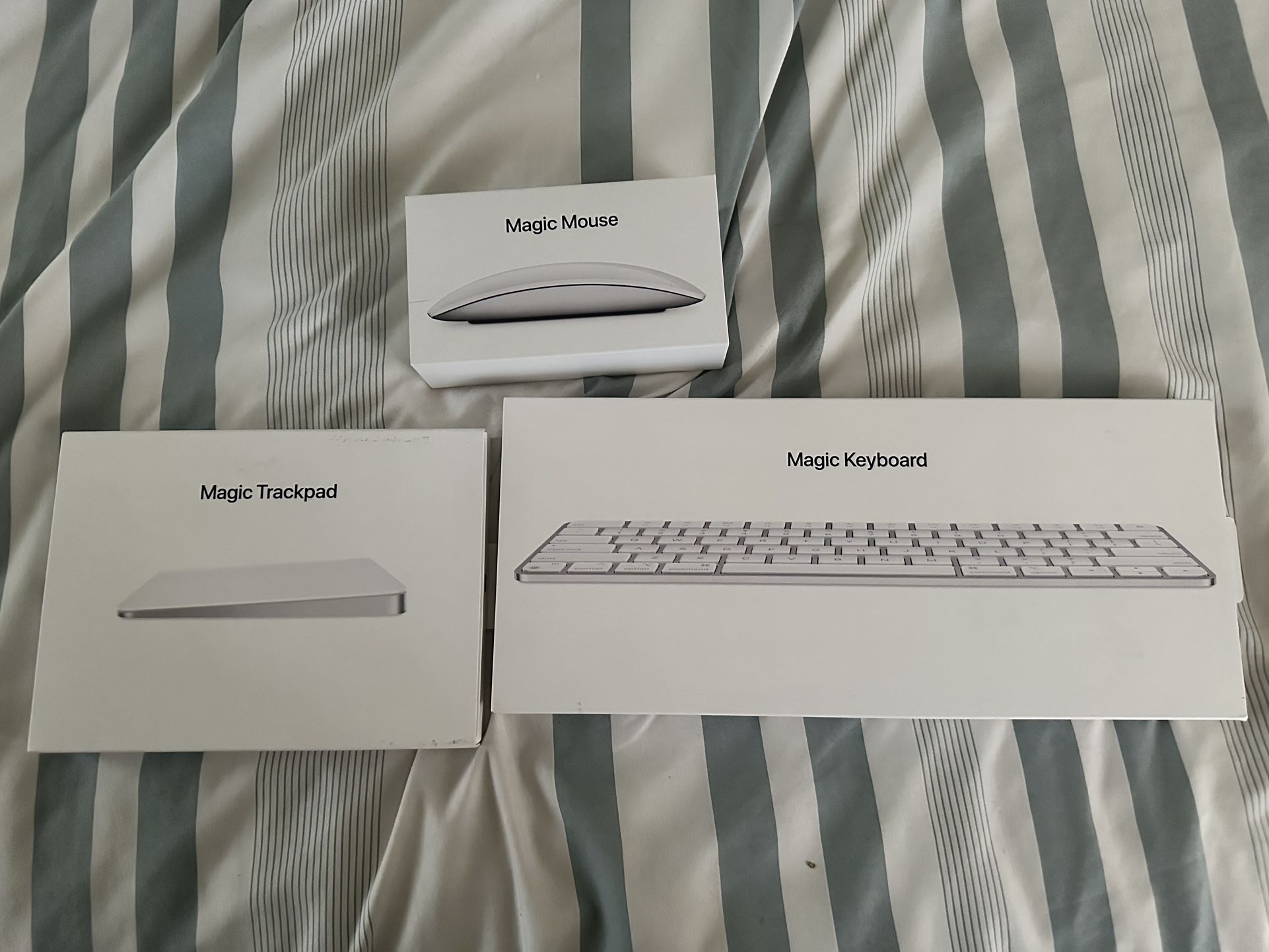 Apple Keyboard, Track Pad And Magic Mouse