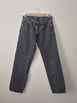 Vintage Levi's Mens Black 550 Straight Leg Jeans 33X32 Red Tab Black Label