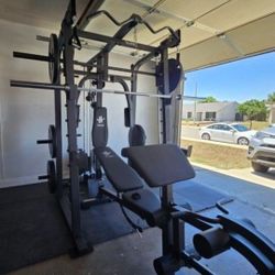Smith Machine 2001 | Multi-Use Adj Bench | Gym Equipment | Fitness | Squat Rack | Excercise |🔴WEIGHTS AND BARBELL SOLD SEPARATELY 🔴 FREE DELIVERY 🚚