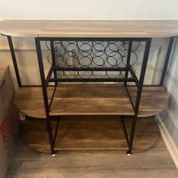 Accent Table With Wine Rack