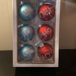 Kurt Adler Christmas  🎄  Ornaments Set Of 6 