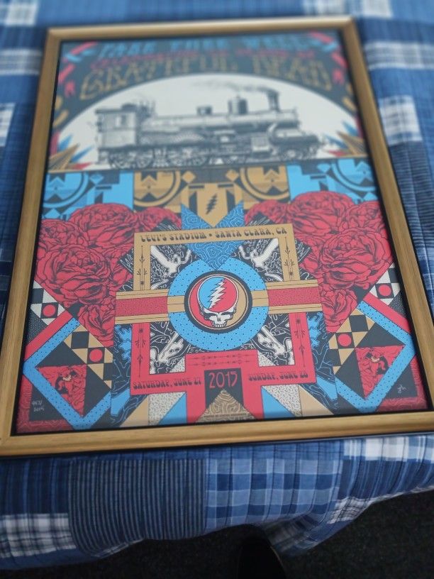 Framed Grateful Dead 2015 LEVI'S Stadium Fare The Well Poster