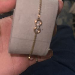 14K Yellow Gold  & Diamond Bridal Bracelet 