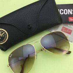 Ray-Ban sunglasses, beige gradient, like new.  