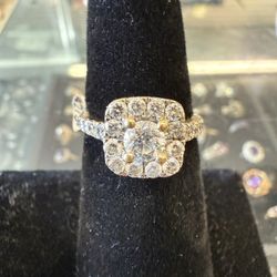 14KT Gold Ring W/ Natural Diamonds 34279-1