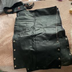 Black Small Motorcycle Chaps