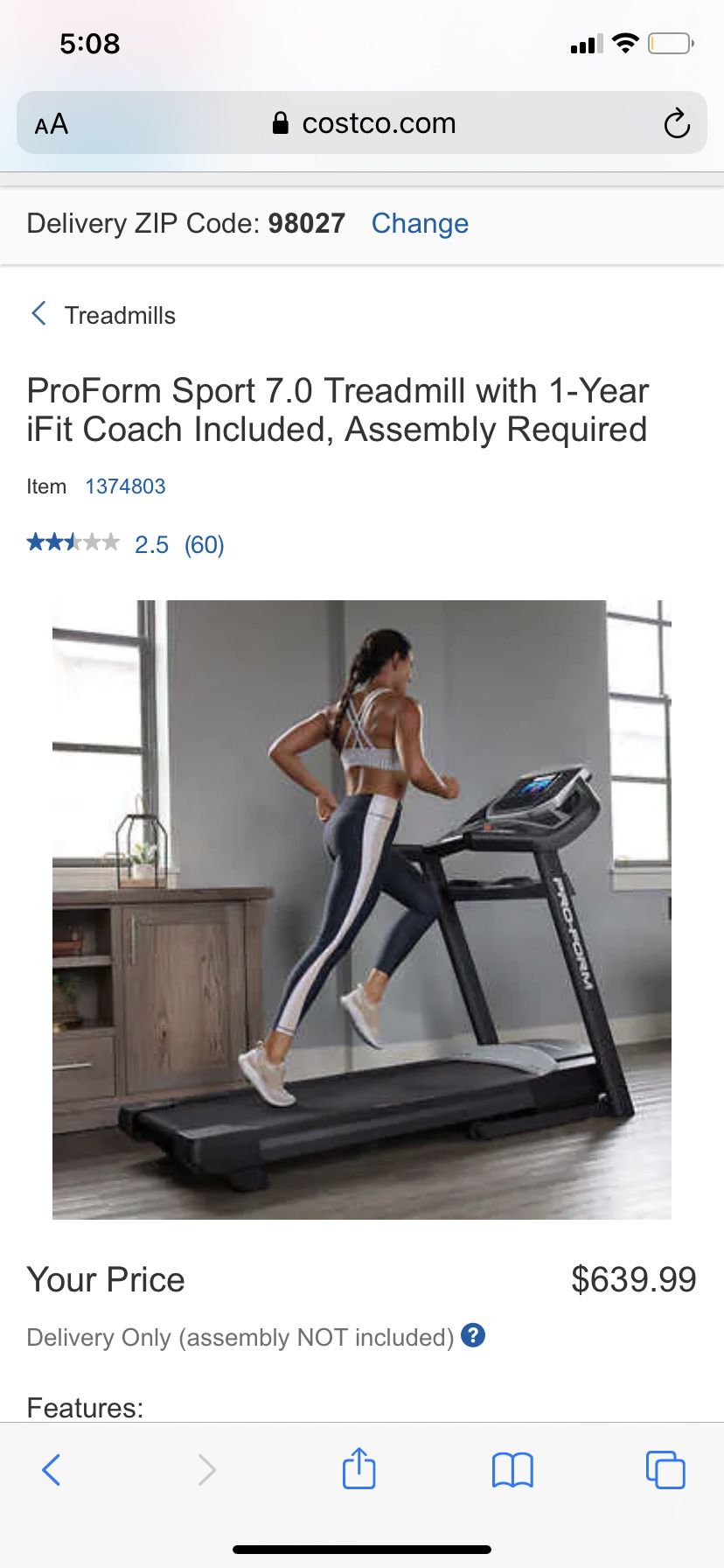 new treadmill proform
