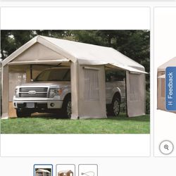 Costco 10’ X 20’ Steel Frame Canopy For Vehicle 