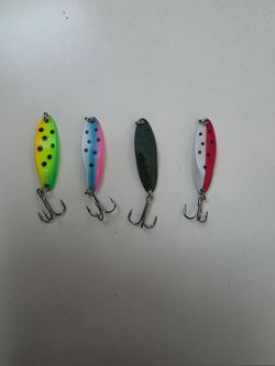 4-Piece Metal Casting Spoon Lure Set (7g / 1.56 in) – Trout, Bass & Panfish