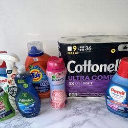 Household Bundle~~ Tide, Persil, Downey Dish Soap, Cleaning Spray 