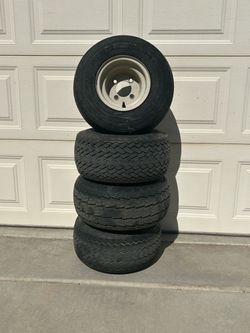 Stock Golf Cart Wheels and Tires 18” tall, 8”  wheel
